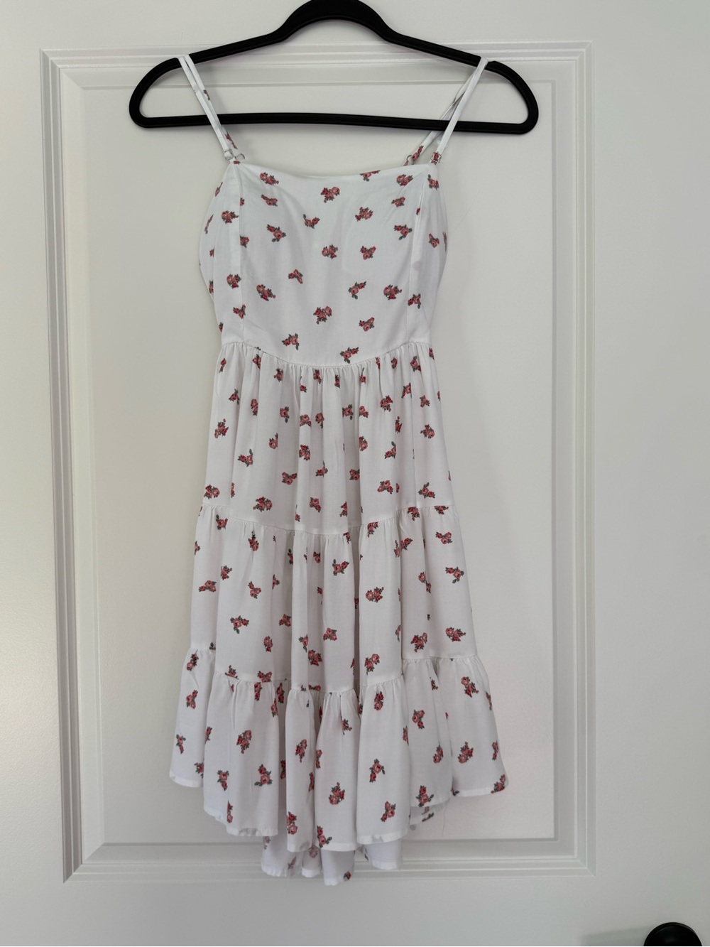 Streetwear Society White Dress with Red Floral Print